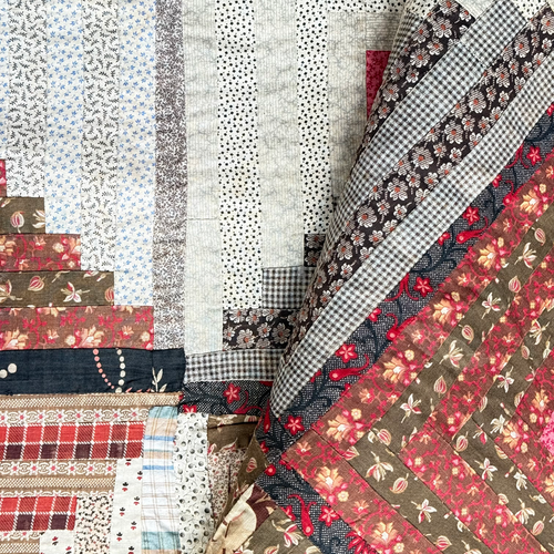 19th-century American Hand-Stitched Quilt #4