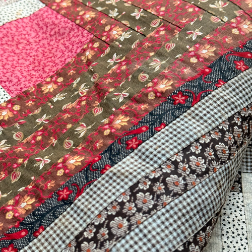 19th-century American Hand-Stitched Quilt #4