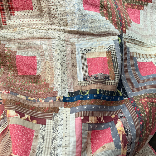19th-century American Hand-Stitched Quilt #4