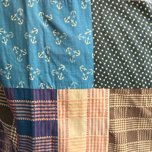 19th-century American Hand-Stitched Quilt #4
