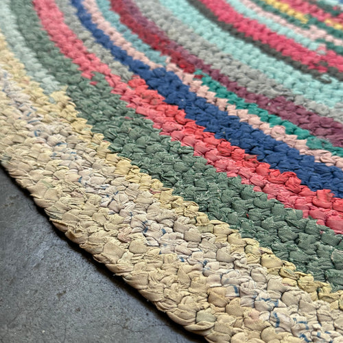 Antique Round Rag Rug