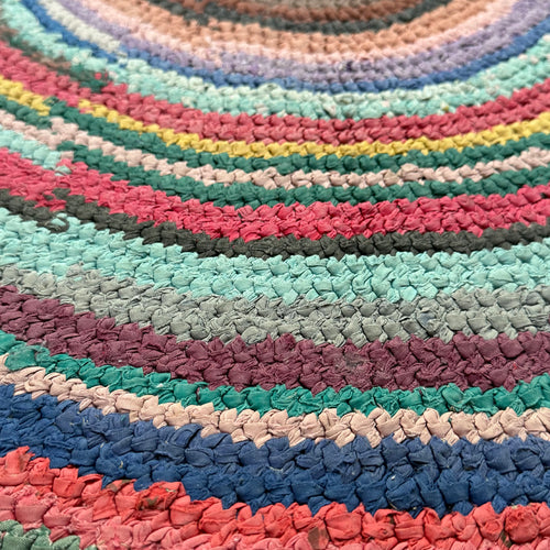 Antique Round Rag Rug
