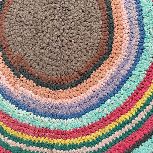 Antique Round Rag Rug