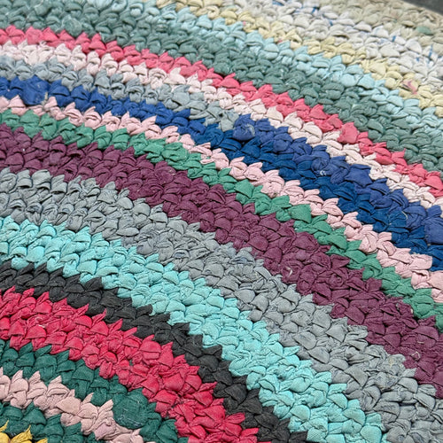 Antique Round Rag Rug