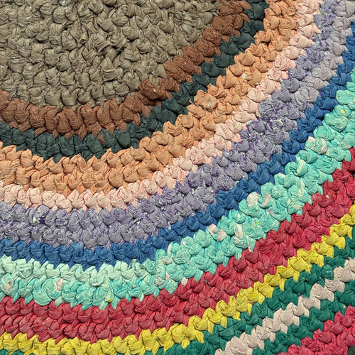Antique Round Rag Rug