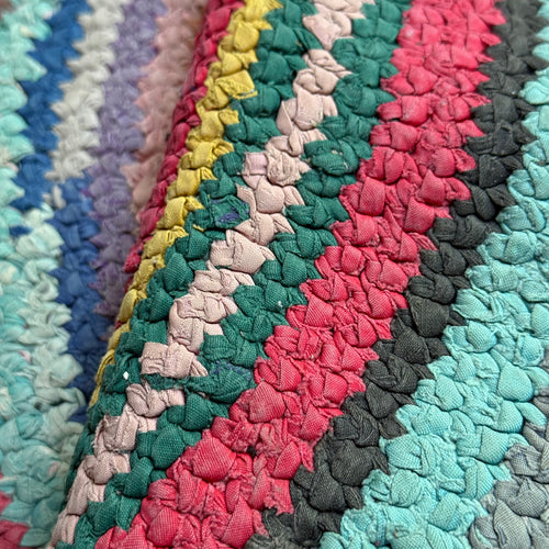 Antique Round Rag Rug