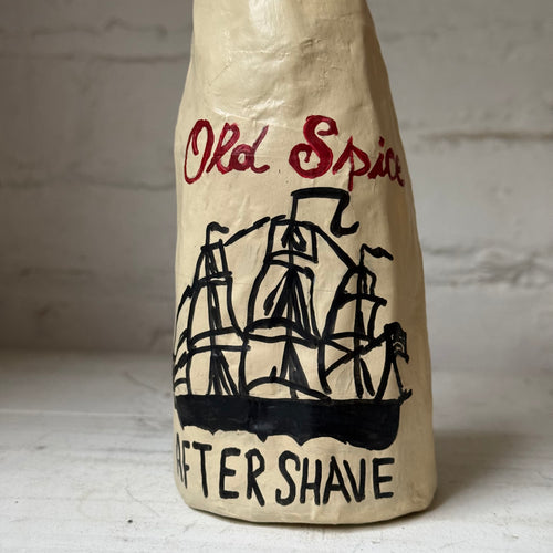 Papier-Mâché Old Spice Bottle #3