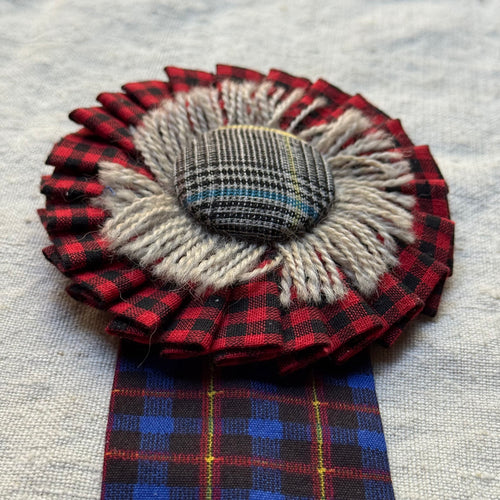 Vintage Dead Stock Ribbon Rosette Pin #3