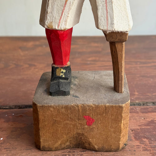 Vintage Wooden Folk Art Pirate Figure