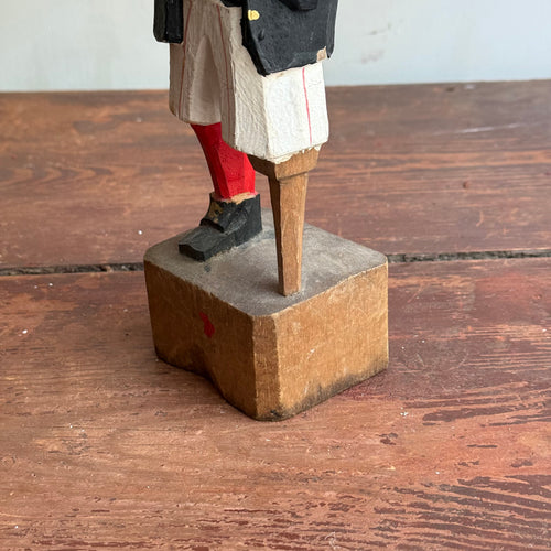 Vintage Wooden Folk Art Pirate Figure