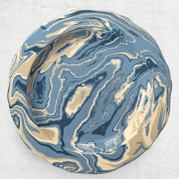 Marbled Scalloped Charger Plate in Arachon  (AR #041)