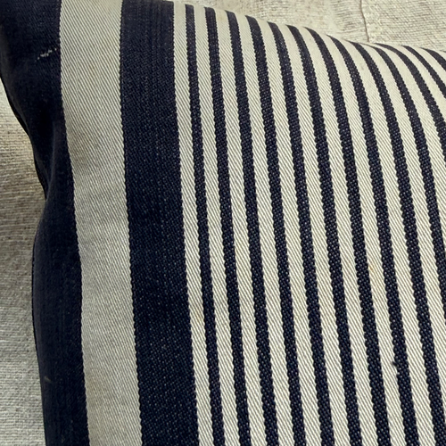 Custom 19th-century French Ticking Pillow (#4-02)