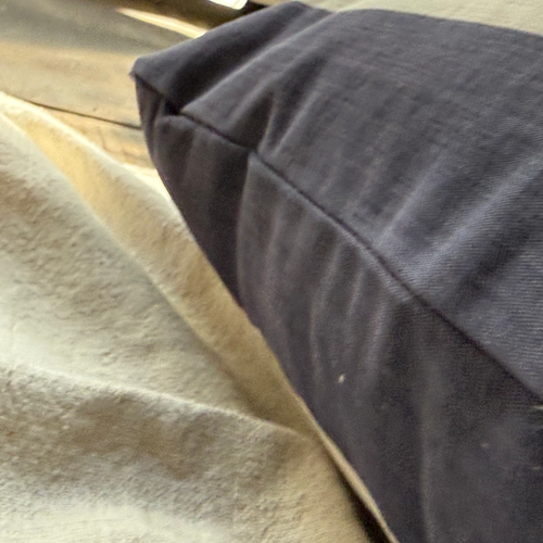 Custom 19th-century French Ticking Pillow (#4-02)