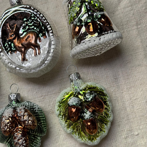 Set of 5 Forest Themed Ornaments