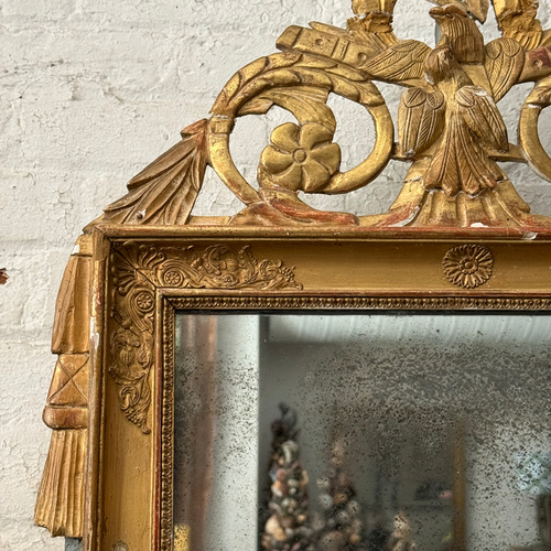 19th-century French Louis XVI Style Giltwood Mirror