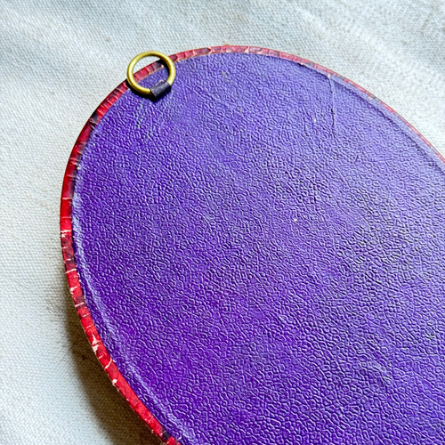 Antique Victorian Shell Work Hand Mirror