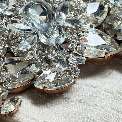 Large Crystal Glass Silver Wreath (3)