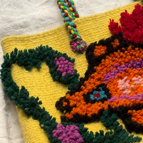 PO! Paris Nathalie Lete Woven & Knotted "Poisson" Fish Bag in Jeune