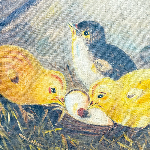 Early 20th-century Chicks Painting