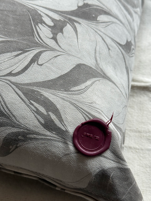 Hand Marbled One-of-a-Kind Pillow (26-02)