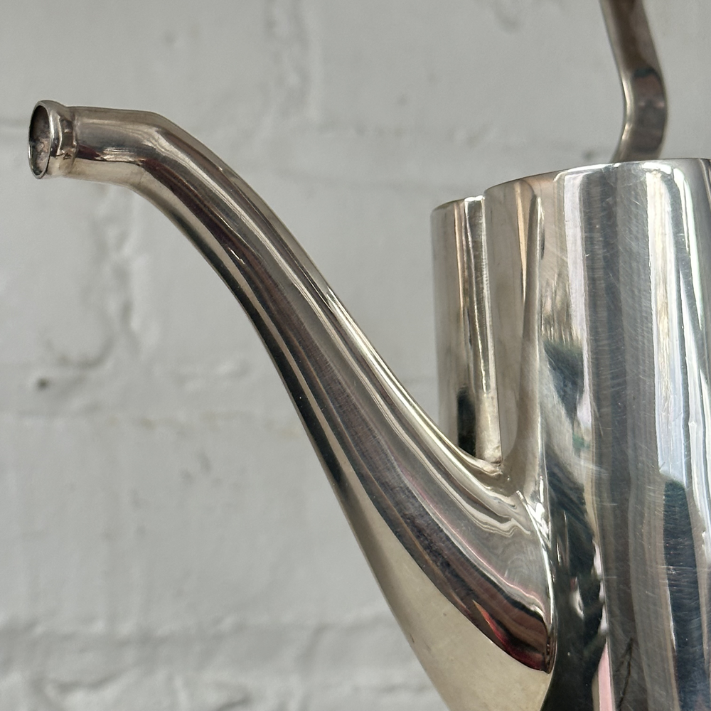 Antique Silver-Plated Watering Can Teapot