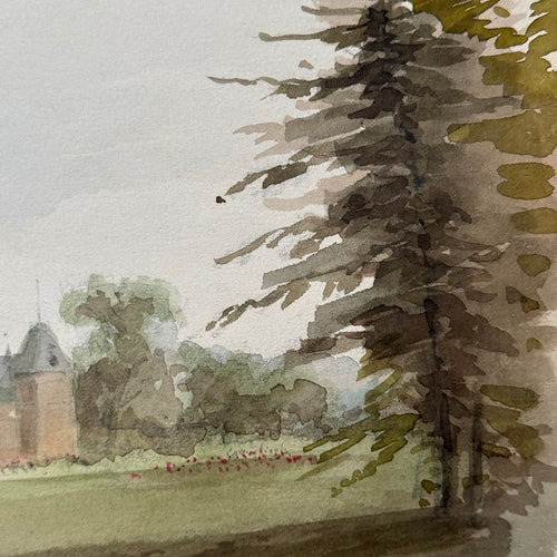 19th Century French Watercolor Painting by Alphonse Baril (#30)