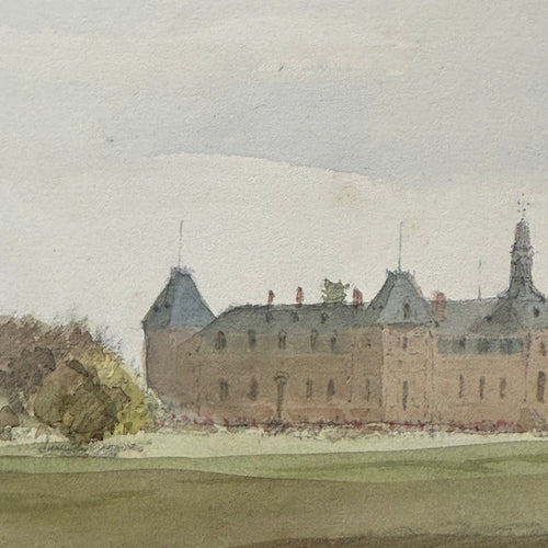 19th Century French Watercolor Painting by Alphonse Baril (#30)