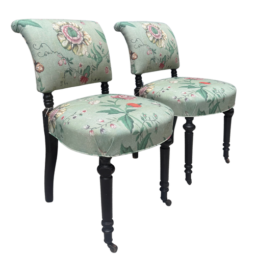 Pair of Custom John Derian for Cisco Brothers Leaf Chair in Pierre Frey Fabric