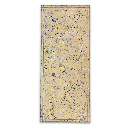 2'11" x 7'11" Black Point Mercantile Splatter Painted Canvas Mat #33