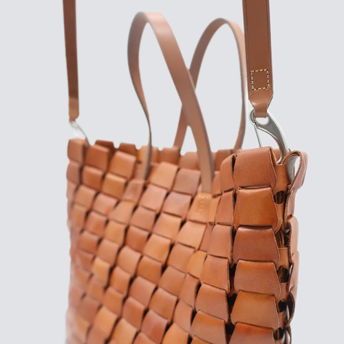 Leather Dragon Diffusion Link Tote in Tan