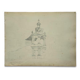 19th-century French Pencil Drawing by Alphonse Baril (#80)