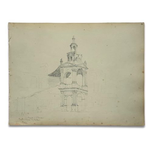 19th-century French Pencil Drawing by Alphonse Baril (#80)