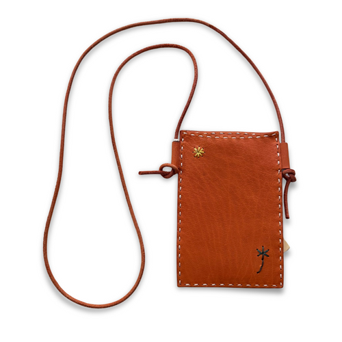 Leather Dragon Diffusion Palm Pocket in Orange