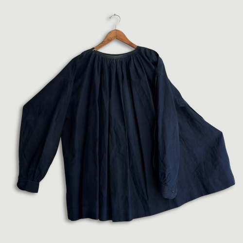 19th-century French Indigo Smock (#S-04)
