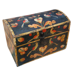 18th-century French Painted Trunk