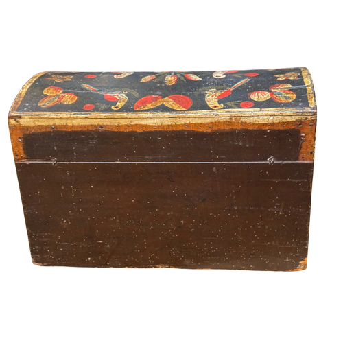 18th-century French Painted Trunk