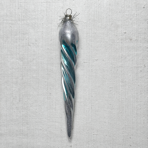Blue Icicle Ornament