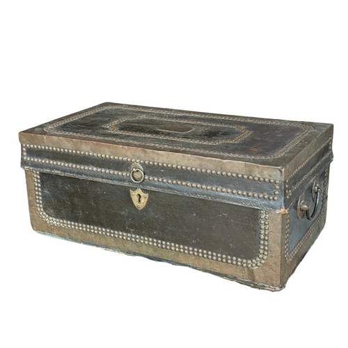 19th-century China Trade Leather Camphor Chest (#2)