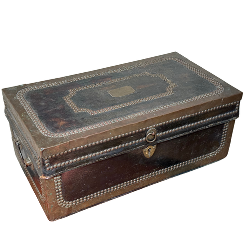 19th-century China Trade Leather Camphor Chest (#2)