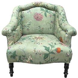 Custom John Derian for Cisco Brothers Bog Chair in Pierre Frey Le Paravent Chinois Fabric