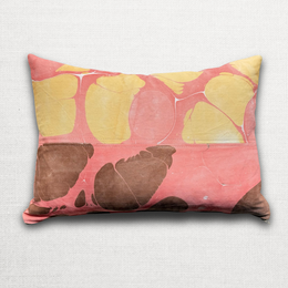 Hand Marbled One-of-a-Kind Pillow (26-20)