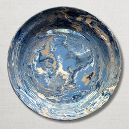 Marbled “Mallorca” Dish in Dark Belle Île (DB #775)