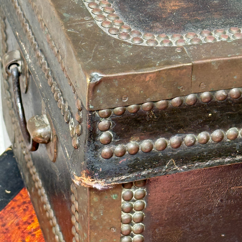 19th-century China Trade Leather Camphor Chest (#2)