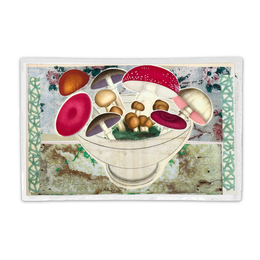 One-of-a-Kind Bowl of Mushrooms Mat (#42)