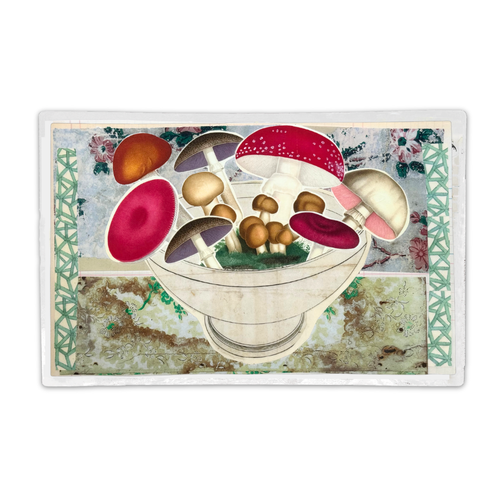 One-of-a-Kind Bowl of Mushrooms Mat (#42)