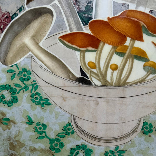 One-of-a-Kind Bowl of Mushrooms Mat (#43)