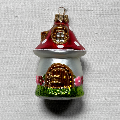 Small Nostalgic Mushroom House Ornament