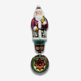 Santa on Reflector Ornament
