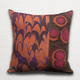 Hand Marbled One-of-a-Kind Pillow (26-22)