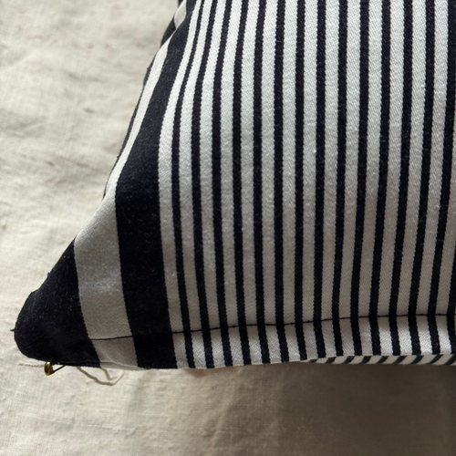 Custom 19th-century French Ticking Pillow (#3-24)